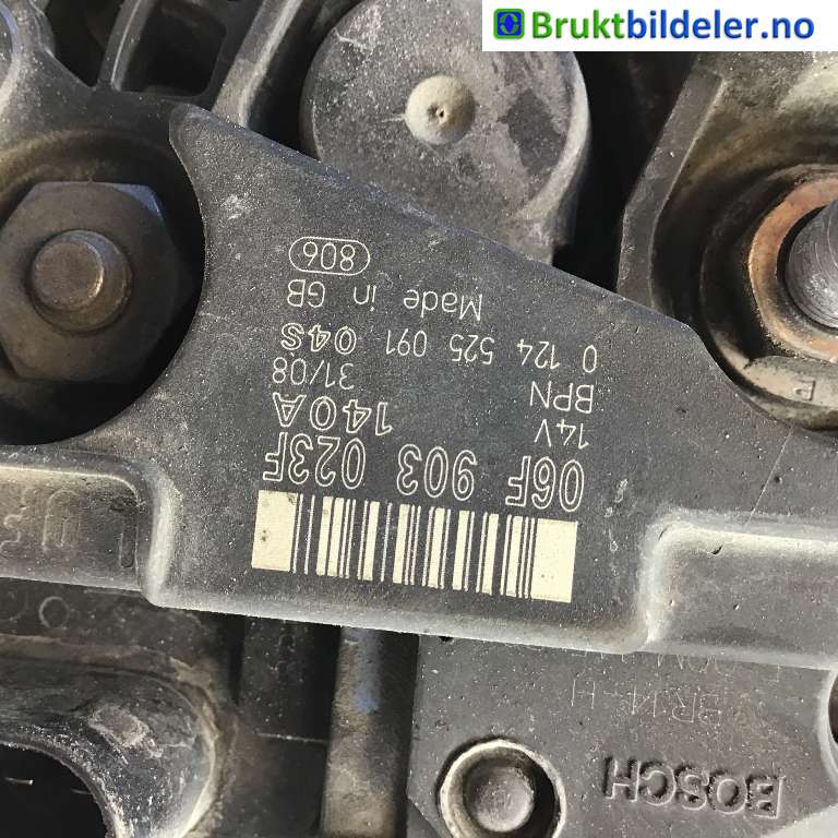 Dynamo til VW Tiguan 2007-2011 (Type I, Fase 1)  (VOLKSWAGEN|06F 903 023 F|0 124 525 091|)