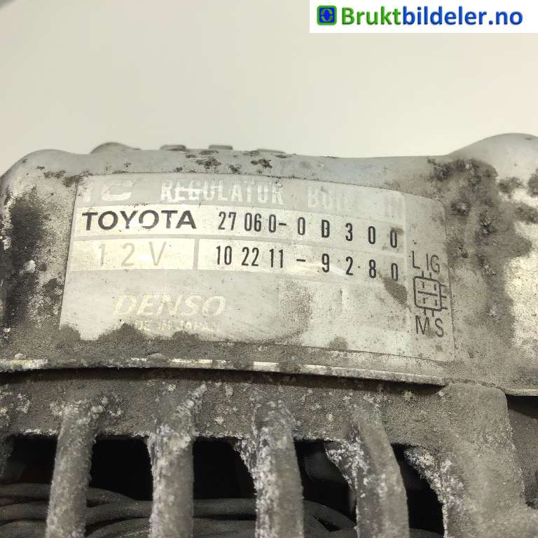 Dynamo til Toyota Avensis 2003-2008 (Type II) (TOYOTA|27600-0D300|102211-9280|)