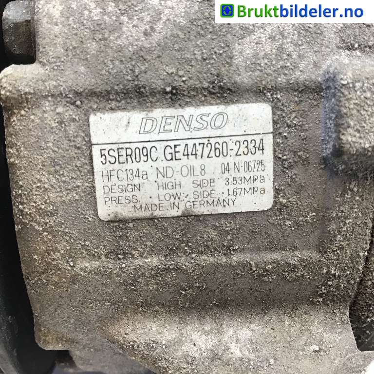 Aircondition kompressor til Toyota Auris 2010-2012 (Type I, Fase 2)  (TOYOTA|88310-0D330|GE447260-2334|)