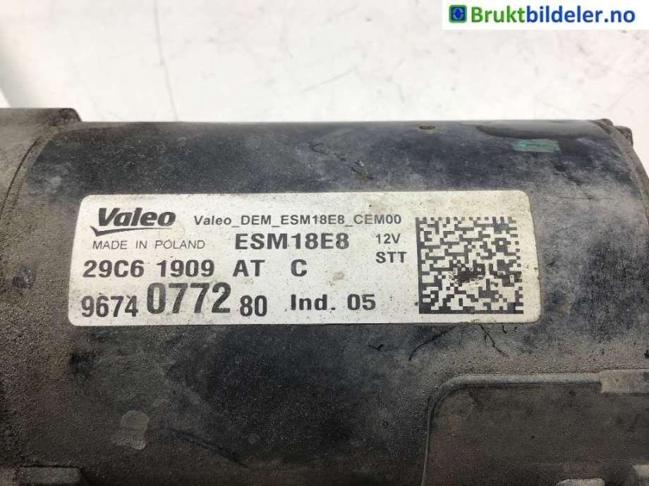 Starter til Peugeot 2008 2013-2019 (Type I)  (PEUGEOT|9674077280|29C61909 AT|ESM18E8)