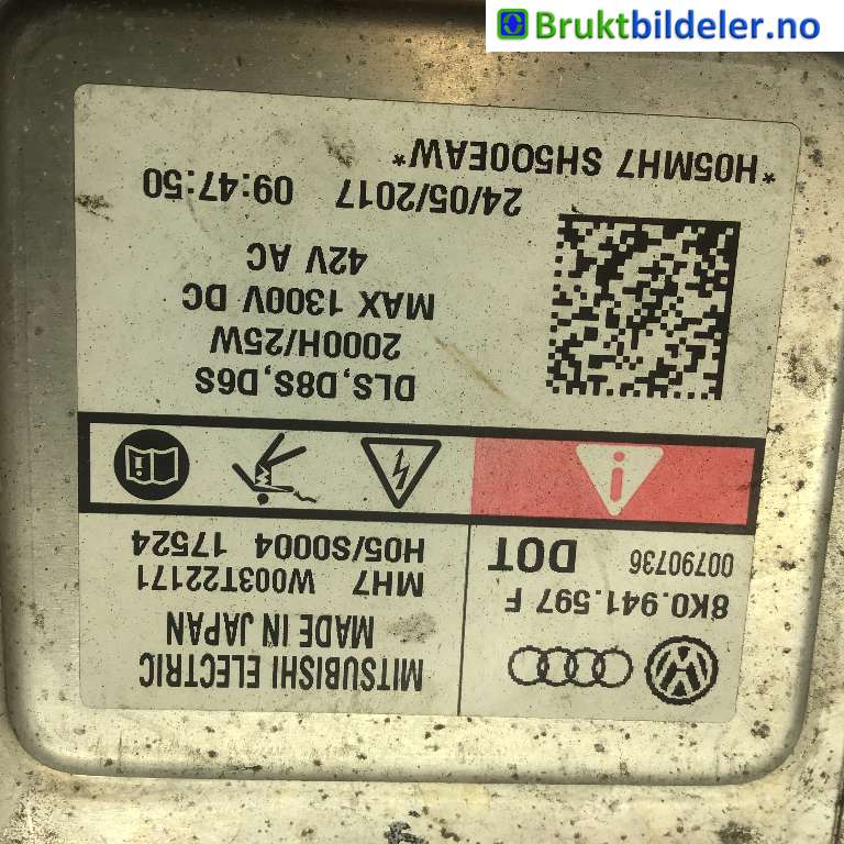 Styreenhet xenon/ballast til VW Caddy 2015-2020 (Type III, Fase 3)  (VOLKSWAGEN|8K0 941 597 F|W003T22171|)