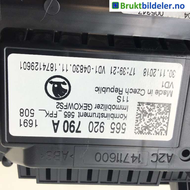 Instrumentpanel til Škoda Kodiaq 2017-->> (SKODA|565 920 790 A|A2C1754320004|)