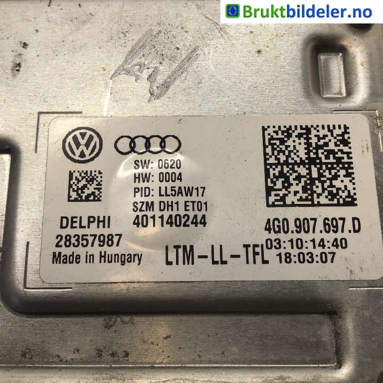 Styreenhet xenon/ballast til Audi A4 2007-2014 (Type IV) (B8) (B8) (AUDI|4G0 907 697 D|28357987|)