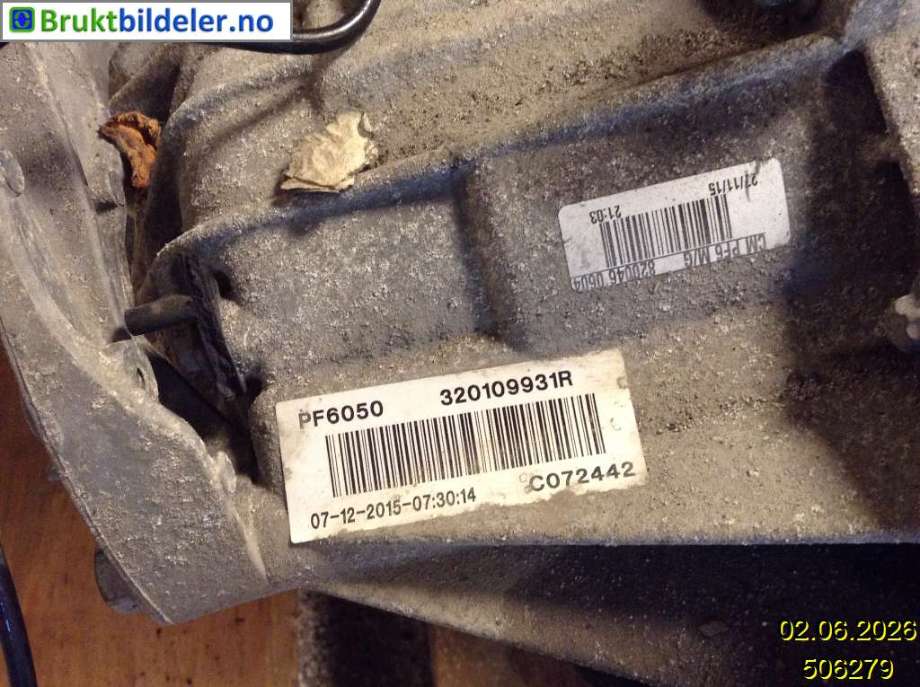 Girkasse manuell 6-trinn til Opel Vivaro B 2014-2019 (OPEL|93453891||320109931R)