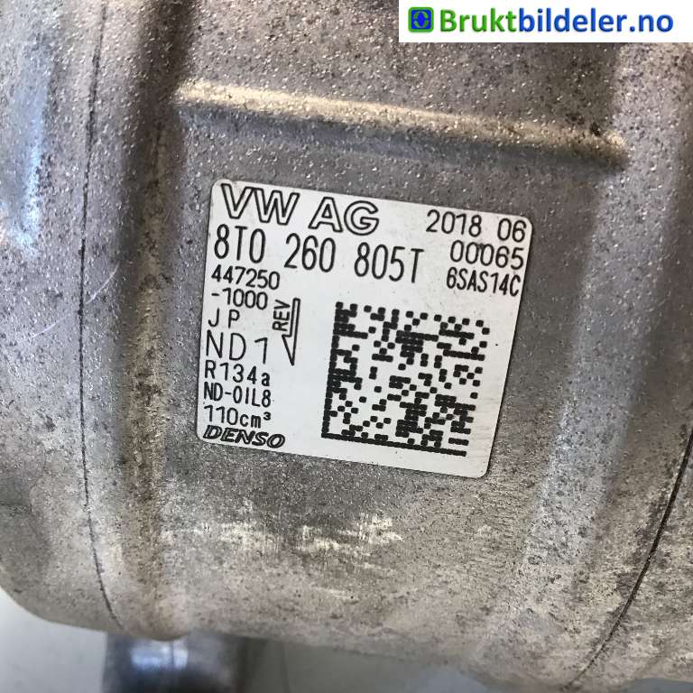 Aircondition kompressor til Audi A4 2007-2014 (Type IV) (B8) (B8) (AUDI|8T0 260 805 T|477250-1000|)