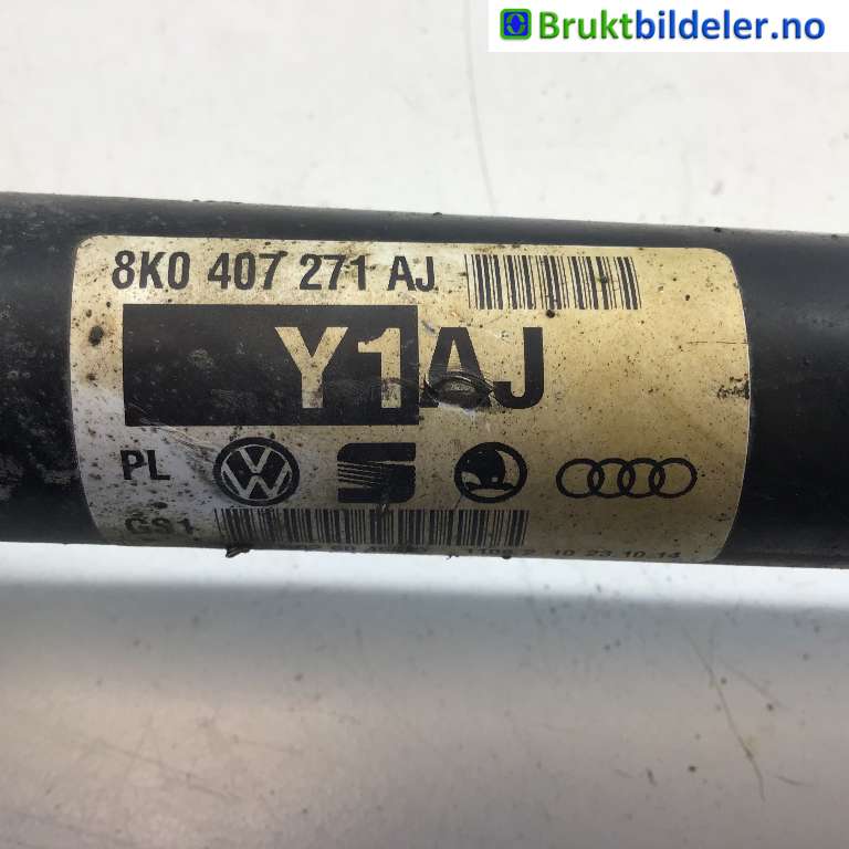 Drivaksel venstre foran til Audi A4 2007-2014 (Type IV) (B8) (B8) (AUDI|8K0 407 271 AJ|)