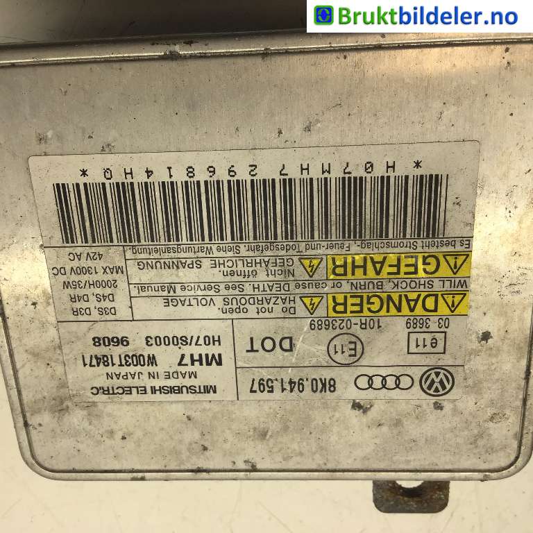 Styreenhet xenon/ballast til Audi A4 2007-2014 (Type IV) (B8) (B8) (AUDI|8K0 941 597|W003T18471|)