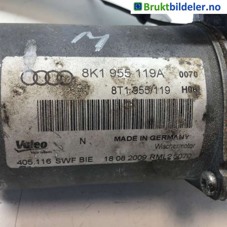 Viskermotor frontrute til Audi A4 2007-2014 (Type IV) (B8) (B8) (AUDI|8K1 955 119 A|405.116 SWF|)