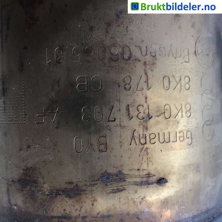 Katalysator til Audi A4 2007-2014 (Type IV) (B8) (B8) (AUDI|8K0 131 703 AF|)