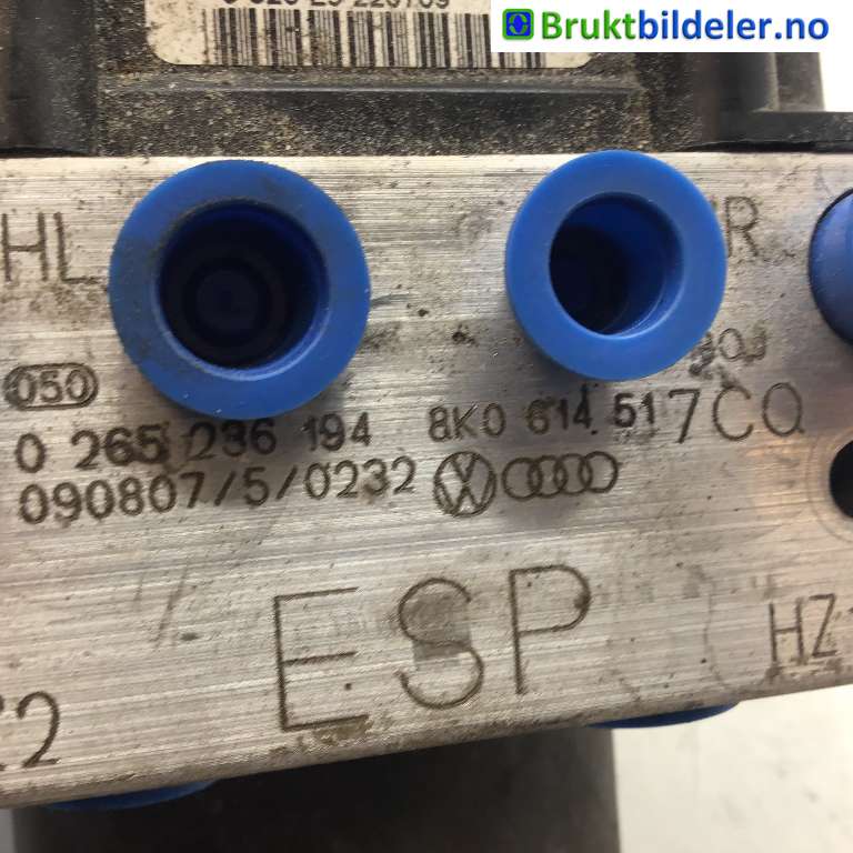 ABS sentral til Audi A4 2007-2014 (Type IV) (B8) (B8) (AUDI|8K0 614 517 CQ|0 265 236 194|8K0 907 379 AL)