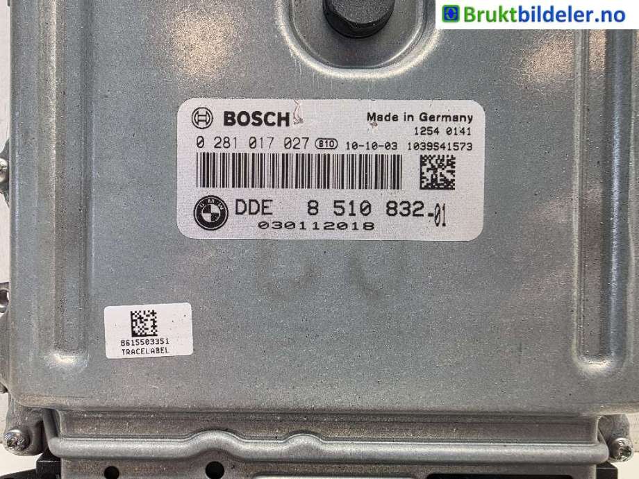 Styreenhet motor til BMW 3-Serie 2005-2011 (E90/E91/E92/E93) (E90/E91/E92/E93) (BMW|8 510 832|)