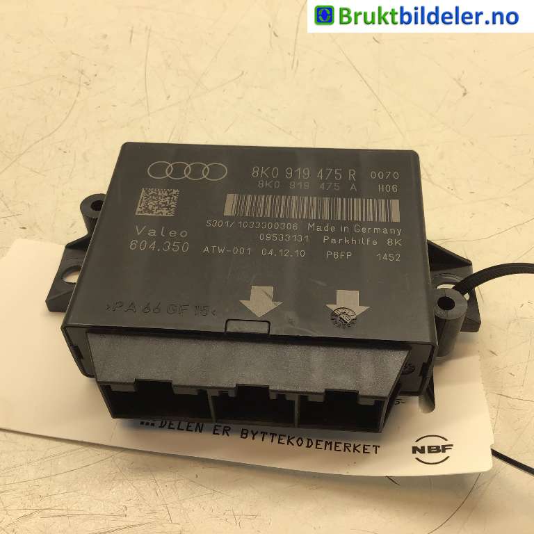 Styreenhet parkering til Audi Q5, 2008-2012 (Type I, Fase 1)  (AUDI|8K0 919 475 R)