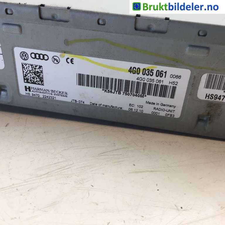 Bilstereo til Audi Q5 2008-2012 (Type I, Fase 1)  (AUDI|4G0 035 061|)