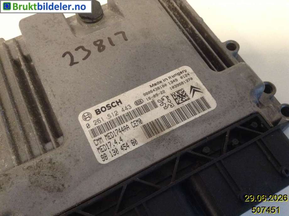 Styreenhet motor til Citroën C4, Picasso 2013-2018 (Type II)  (CITROEN|9813045480|0 261 S12 443|)