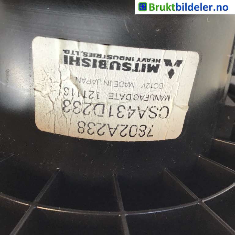 Varmeapparat motor til Mitsubishi Outlander 2012-2015 (Type III, Fase 1) (MITSUBISHI|7802A238|CSA431D233|)
