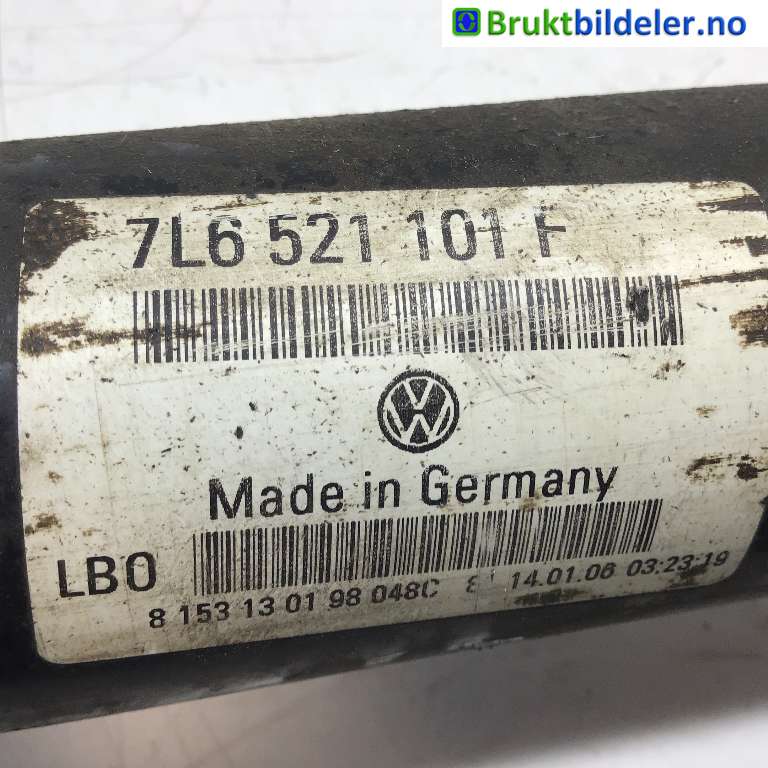 Mellomaksel fremre til Audi Q7 2006-2010 (Type I, Fase 1) (AUDI|7L6 521 101 F|)