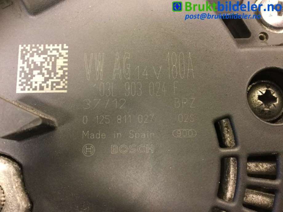 Dynamo til VW Passat 2011-2015 (B7) (B7) (VOLKSWAGEN|03L 903 024 F|0 125 811 027|)