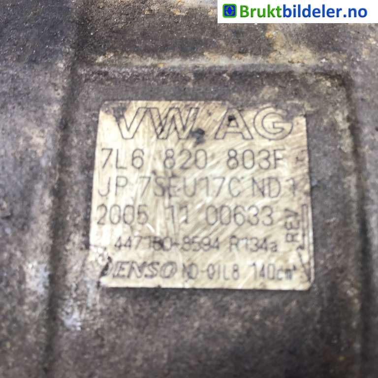 Aircondition kompressor til Audi Q7 2006-2010 (Type I, Fase 1)  (AUDI|7L6 820 803 F|447180-8594|)