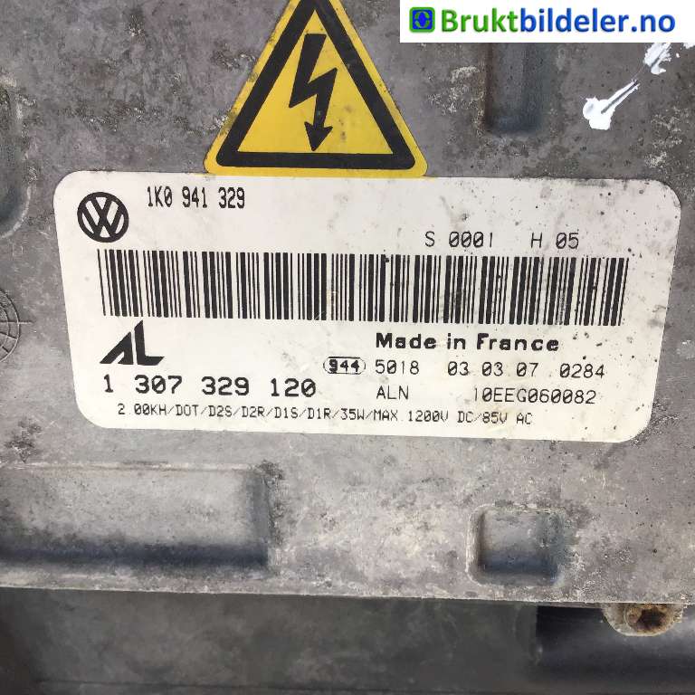Frontlykt høyre xenon til VW Touran 2007-2010 (Type I, Fase 2) (TOURAN|1T1 941 754 A|1 307 022 693|)