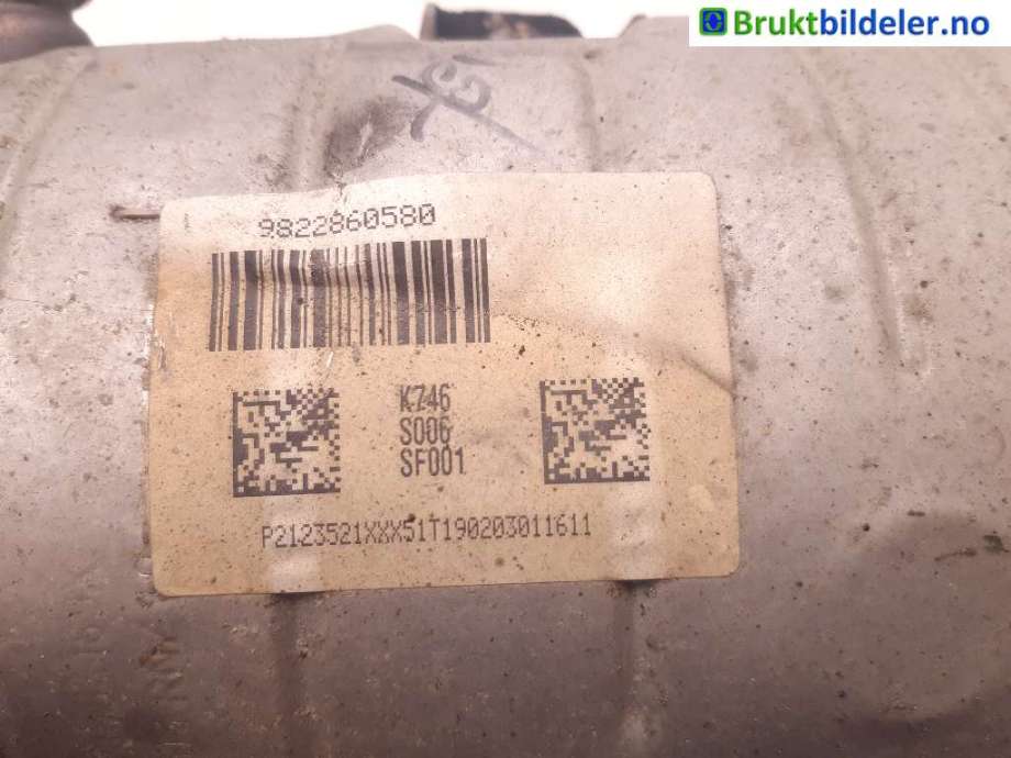 Partikkelfilter til Peugeot Partner 2019-->> (Type III)  (PEUGEOT|9822860580|)