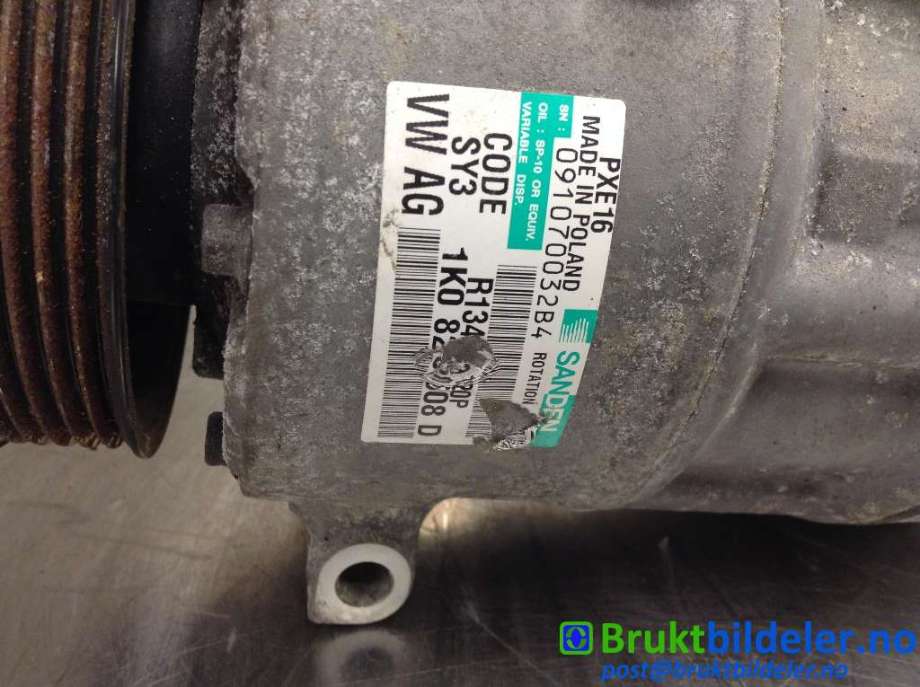 Aircondition kompressor til VW Touran 2010-2015 (Type I, Fase 3) (VOLKSWAGEN|1K0 820 808 D|091070032B4|)
