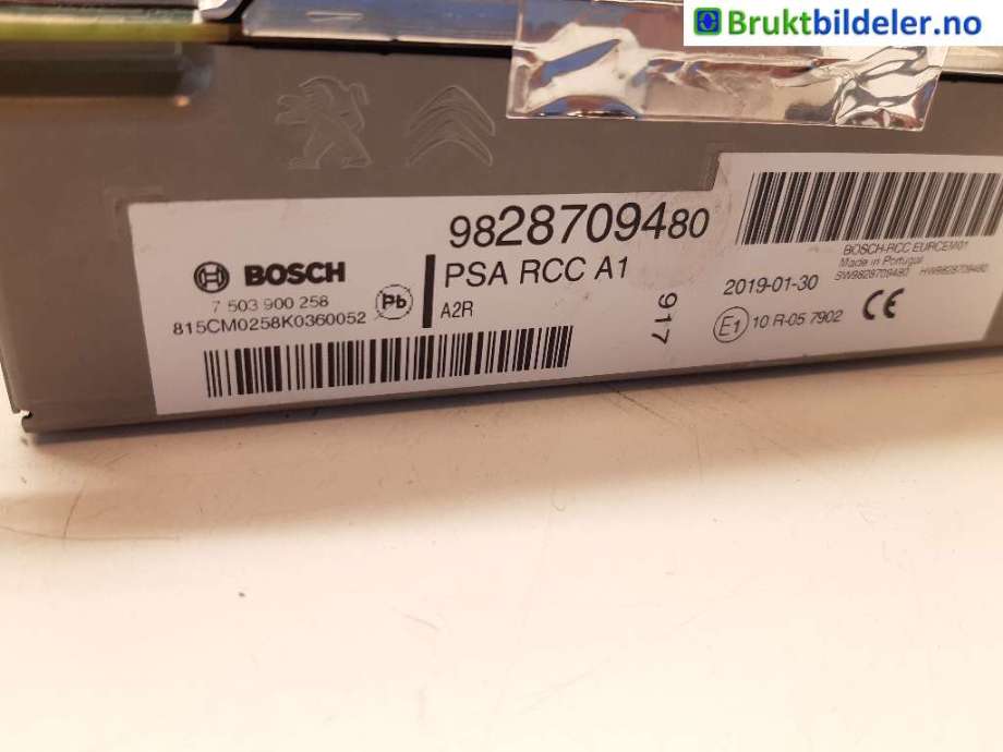 Bilstereo til Peugeot Partner 2019-->> (Type III) (PEUGEOT|9828709480|7 503 900 258|)