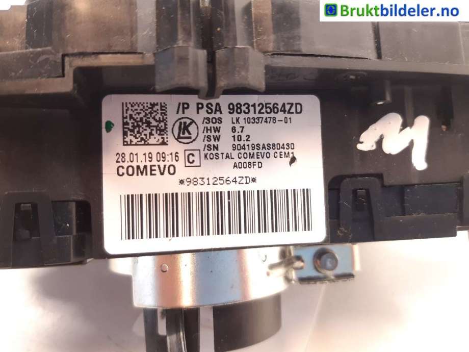 Bryter combi til Peugeot Partner 2019-->> (Type III)  (PEUGEOT|98312564ZD|10337478-01|)