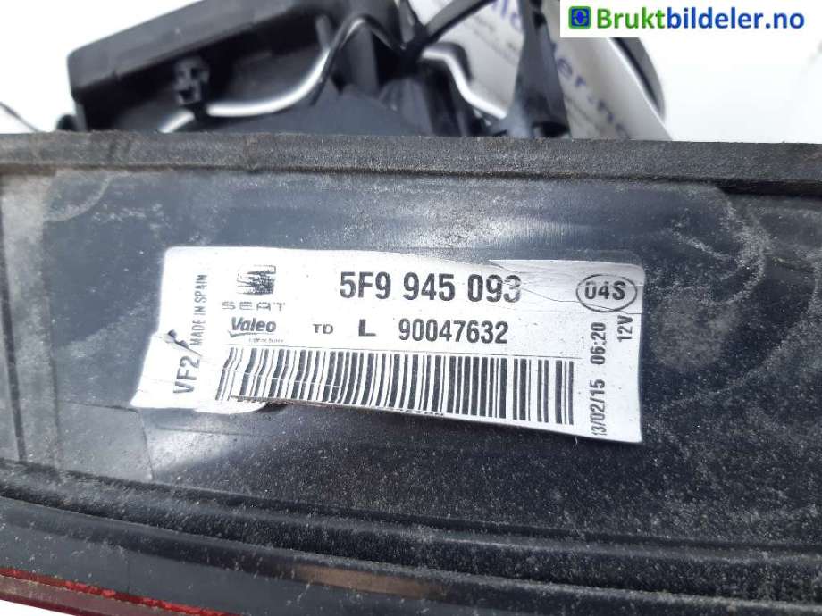 Baklykt venstre indre til Seat Leon 2013-2020 (Type III)  (5F9 945 093|90047632|)