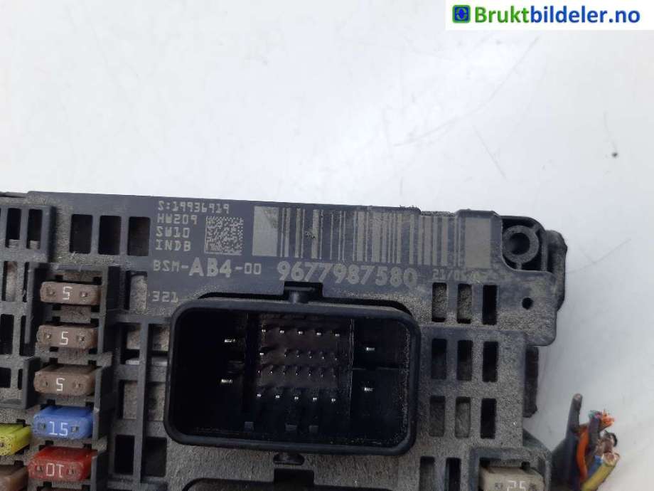 Sikringsboks til Peugeot 508 2011-2014 (Type I, Fase 1) (PEUGEOT|96 779 875 80|19936919|BSM-AB4-00)