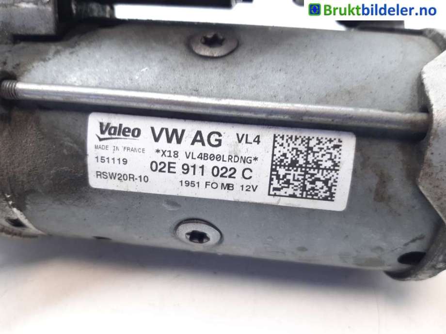 Starter diesel til VW Transporter / Caravelle 2019-->> (T6.1) (T6.1) (VOLKSWAGEN|02E 911 022C|151119|RSW20R-10)