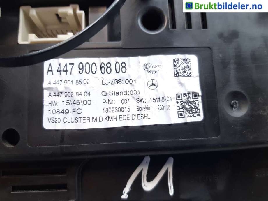 Instrumentpanel til Mercedes Vito 2014-->> (W447) (W447) (MERCEDES|A 447 900 68 08|180230015|)
