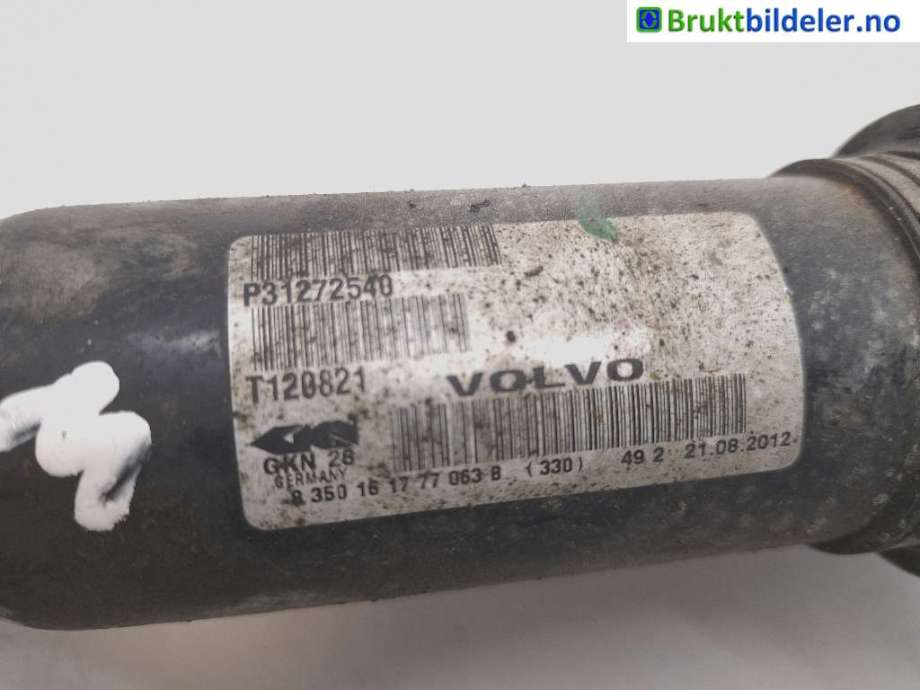 Drivaksel høyre foran til Volvo XC70 2008-2013 (Type II, Fase 1)  (VOLVO|31272540|T120821|)