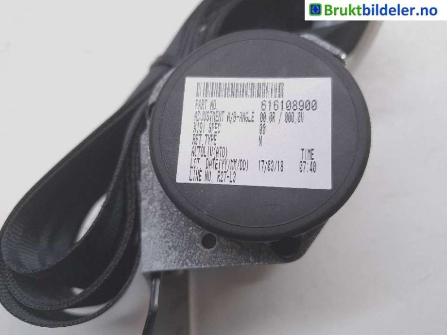 Sikkerhetsbelte bak midtre til Isuzu D-Max, 2017-2020 (Type II, Fase 2) (ISUZU|)