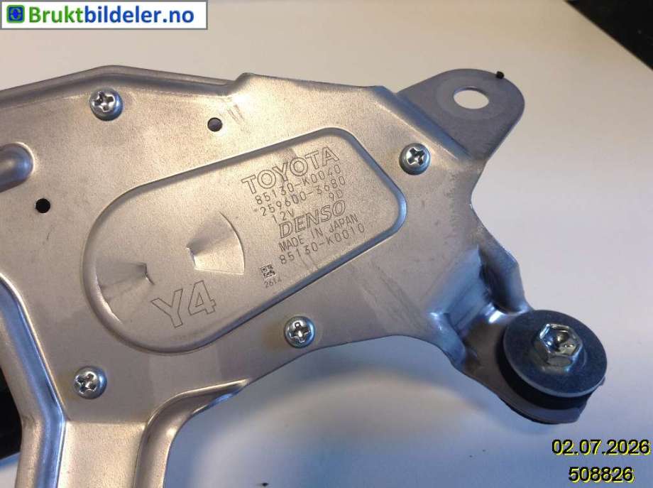 Viskermotor bakrute til Toyota Yaris 2020-->> (Type IV) (TOYOTA|85130-K0040|259600-3680|)