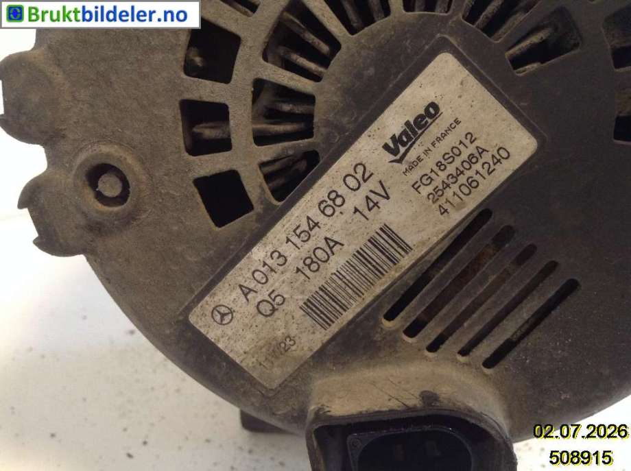 Dynamo til Mercedes Vito/Viano 2010-2014 (Fase 2) (W639) (W639) (MERCEDES|A 013 154 68 02|2543406A|FG18S012)