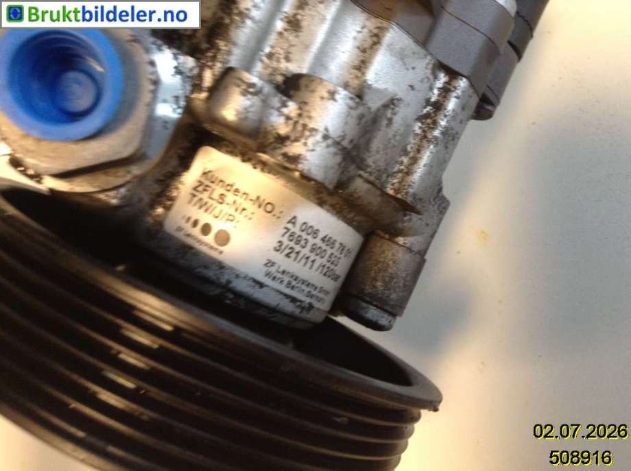 Servo pumpe mekanisk til Mercedes Vito/Viano 2010-2014 (Fase 2) (W639) (W639) (MERCEDES|A 006 466 78 01|7693 900 525|)