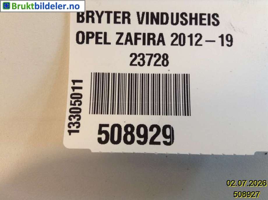 Låsekasse venstre foran til Opel Zafira Tourer 2012-2018 (OPEL|13579521|)