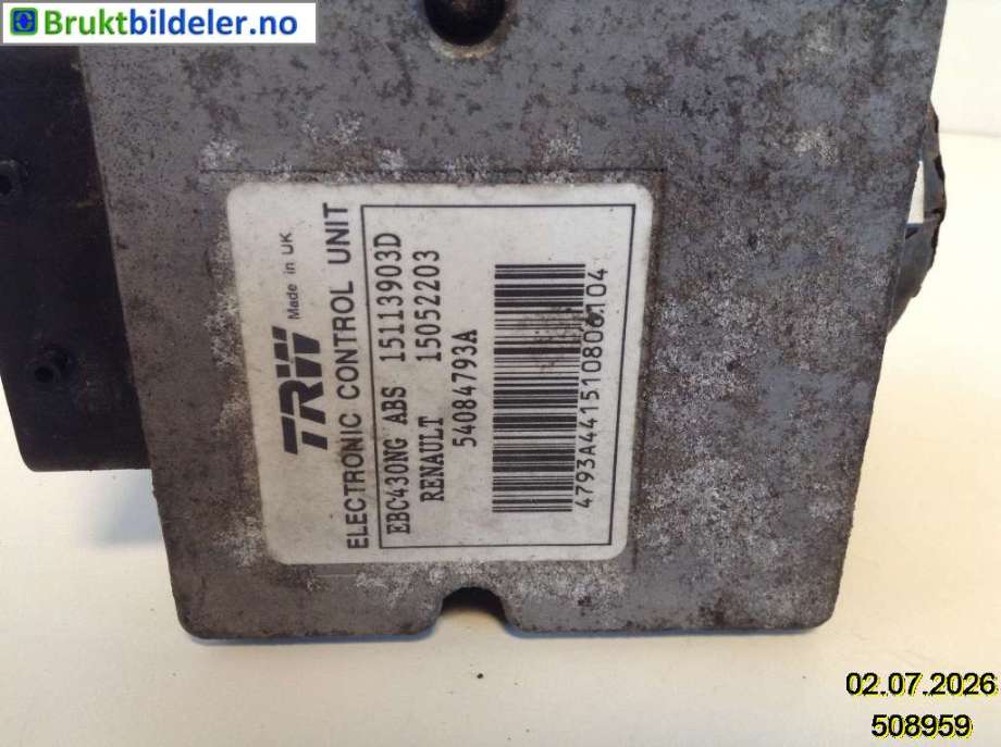 ABS sentral til Opel Vivaro A 2006-2014 (OPEL|93857506|15052203|8200511146)