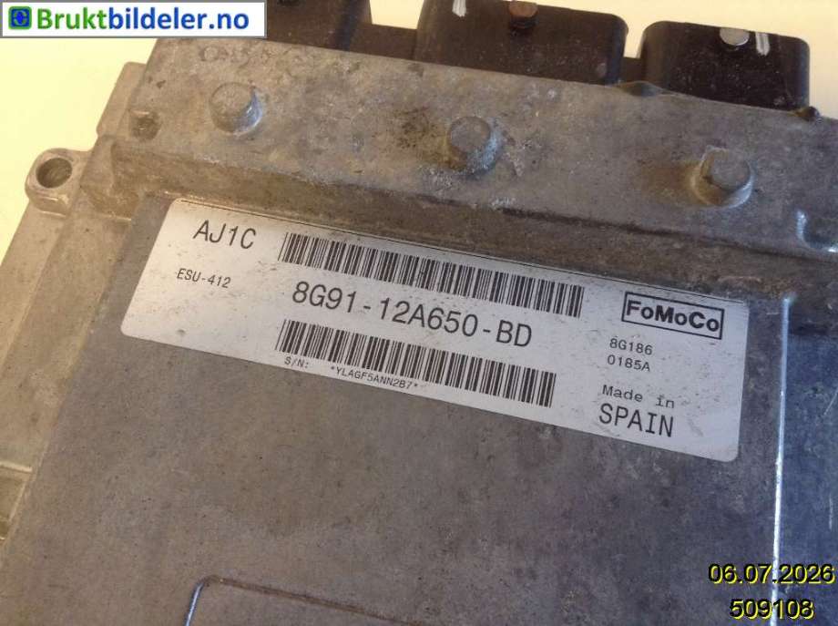 Styreenhet motor til Ford Mondeo 2007-2010 (Type IV, Fase 1)  (FORD|8G91-12A650-BD|)