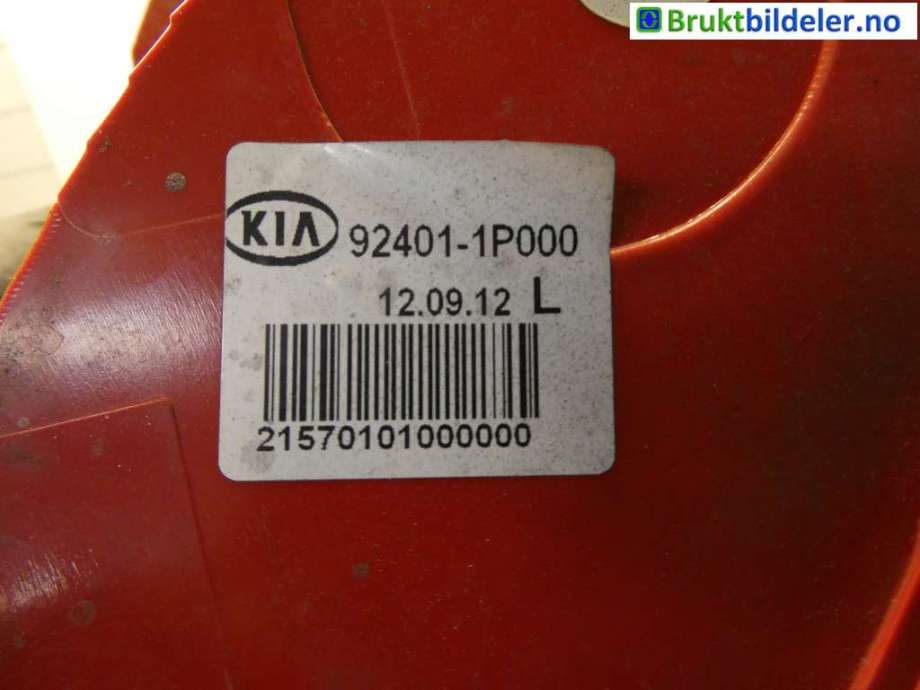 Baklykt venstre til Kia Venga 2010-2017 (KIA|92401 1P000||92401-1P000)