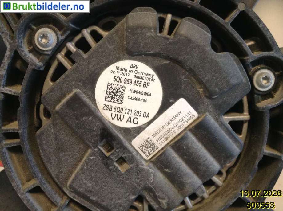 Kjølevifte til Škoda Superb 2015-->> (Type III)  (SKODA|5Q0 121 203 DA||5Q0 121 205 AP)