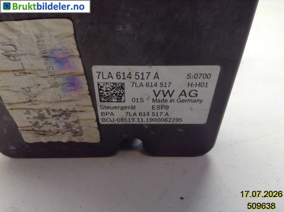 ABS sentral til VW Transporter / Caravelle 2019-->> (T6.1) (T6.1) (VOLKSWAGEN|7LA 614 517 A|2 265 106 455|0 265 956 699)
