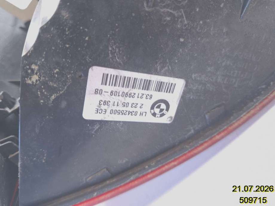 Baklykt venstre til BMW X1 2009-2015 (E84) (E84) (BMW|63 21 2 990 109-08|03425500|)