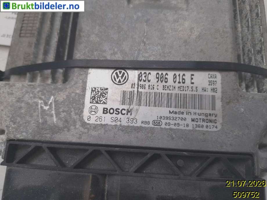 Styreenhet motor til Škoda Octavia 2009-2013 (Type II, Fase 2) (SKODA|03C 906 016 E|0 261 S04 393|)