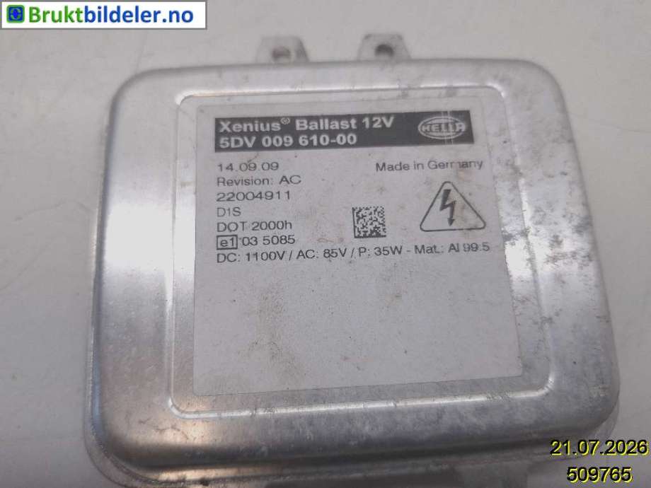 Styreenhet xenon/ballast til Škoda Octavia 2009-2013 (Type II, Fase 2)  (SKODA||5DV 009 610-00)