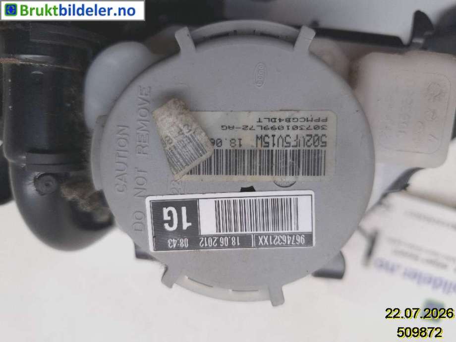Sikkerhetsbelte foran venstre til Peugeot Partner 2008-2015 (Type II, Fase 1) (PEUGEOT|8976 R2|502VF5V15W|96746321XX)