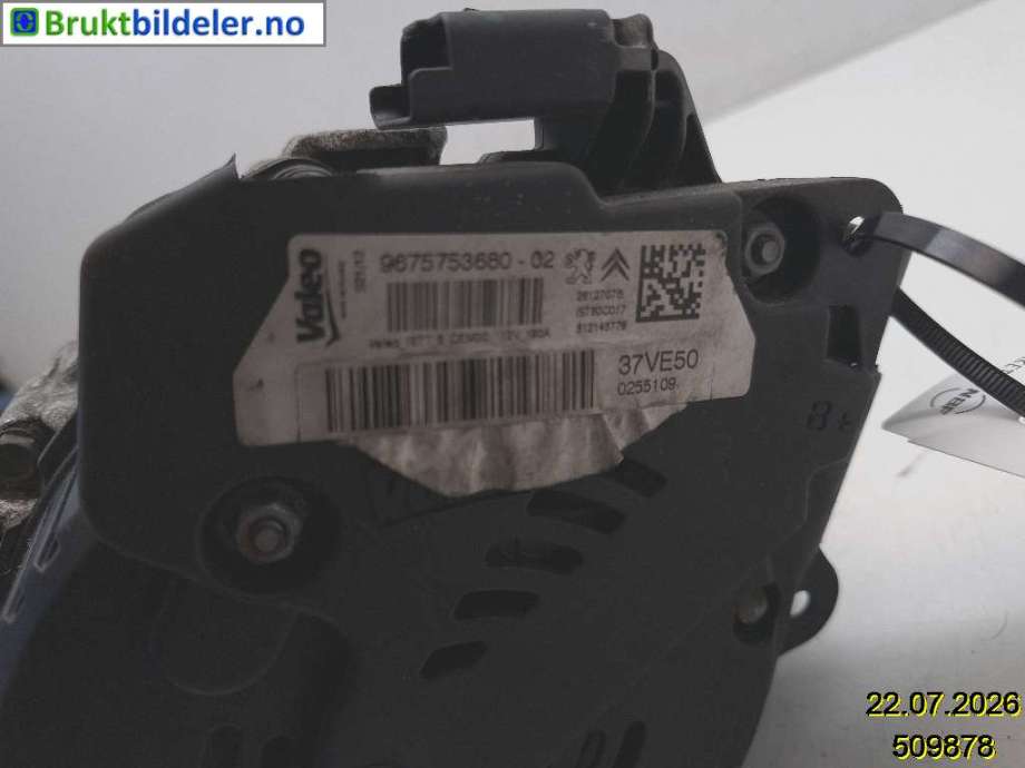 Dynamo til Peugeot Partner 2008-2015 (Type II, Fase 1) (PEUGEOT|5705 PA|2612707B|9675753680)