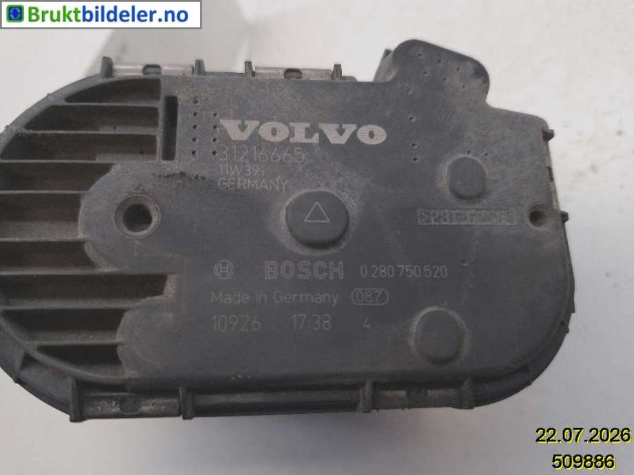 Spjeldhus til Volvo XC70 2008-2013 (Type II, Fase 1)  (VOLVO|31216665|0 280 750 520|)