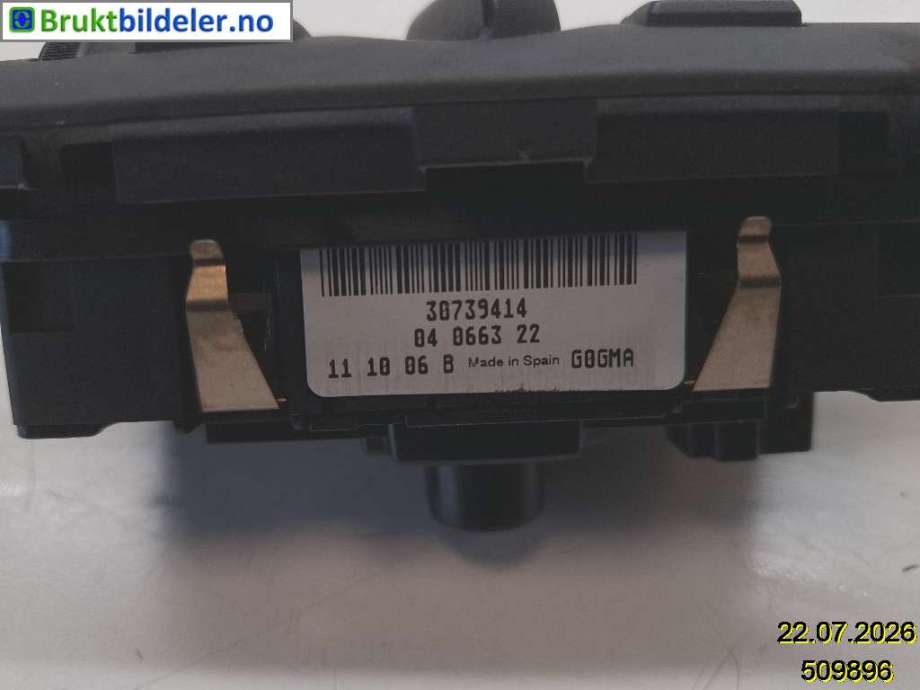 Bryter lys til Volvo XC70 2008-2013 (Type II, Fase 1) (VOLVO|30739414|04 0663 22|)