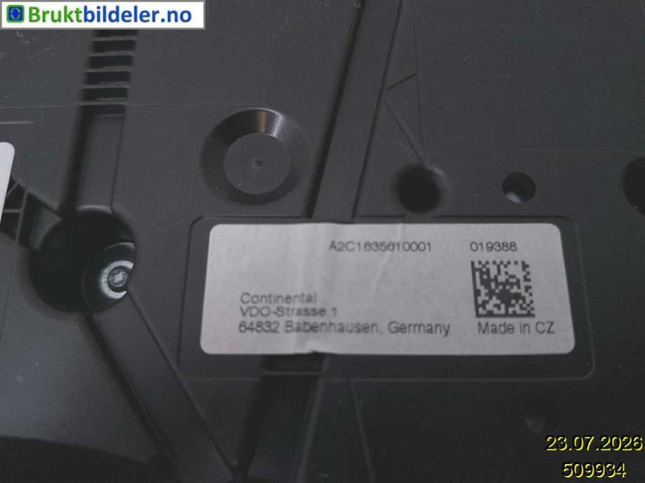 Instrumentpanel til Škoda Octavia 2017-2020 (Type III, Fase 2)  (SKODA|5E0 920 751 F|A2C1635610001|)
